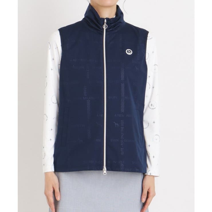 撥水加工 ロゴチェックジップアップベスト | adabat | 詳細画像10 