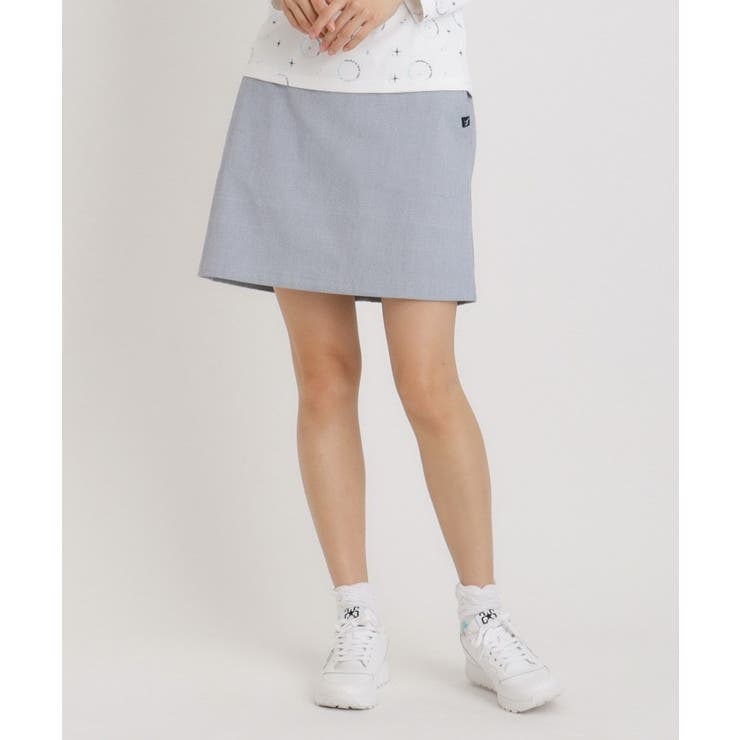 ネイビー(494) | シャンブレードビーAラインスカート | adabat