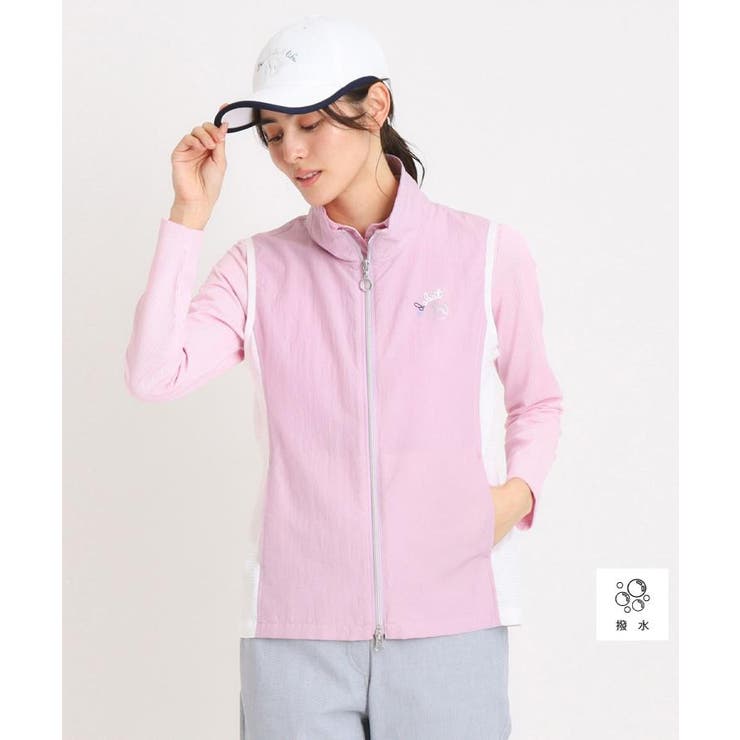 ライトピンク(070) | 撥水加工 シアーワッシャージップアップベスト | adabat