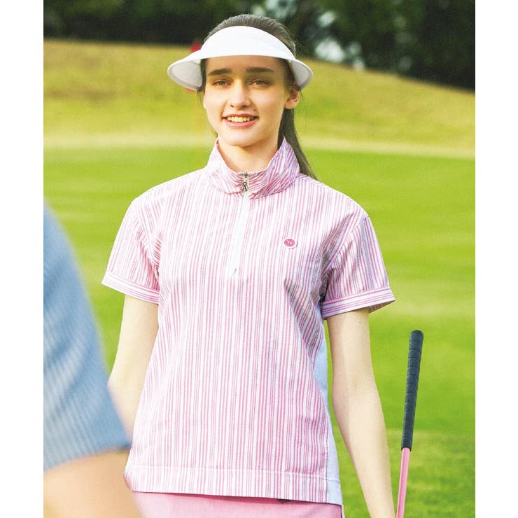 ピンク(172) | サッカーストライプジッププルオーバー | adabat