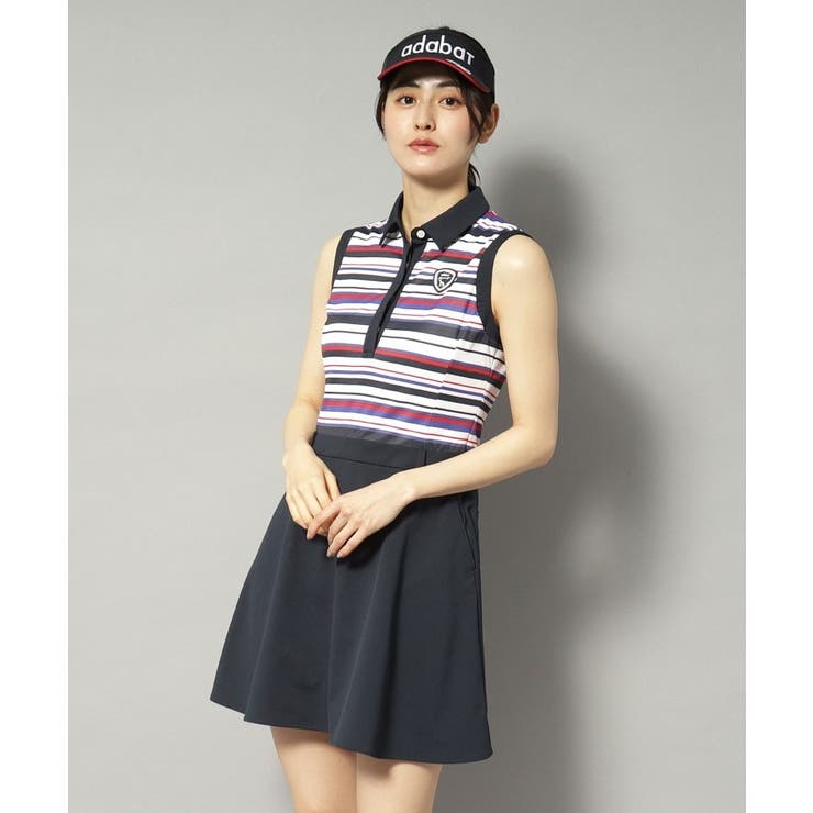 吸水速乾 接触冷感 ボーダーコンビワンピース | adabat | 詳細画像8 