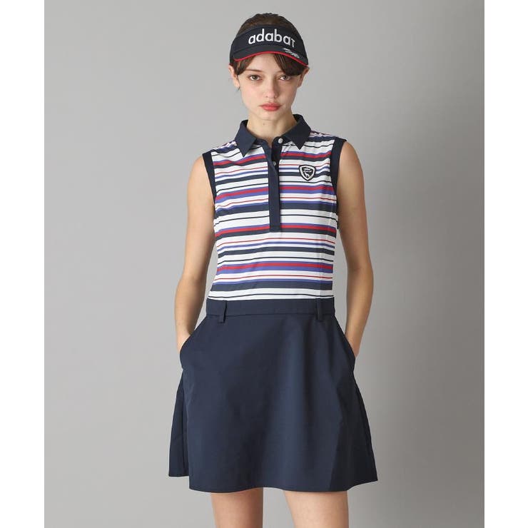 吸水速乾 接触冷感 ボーダーコンビワンピース | adabat | 詳細画像1 