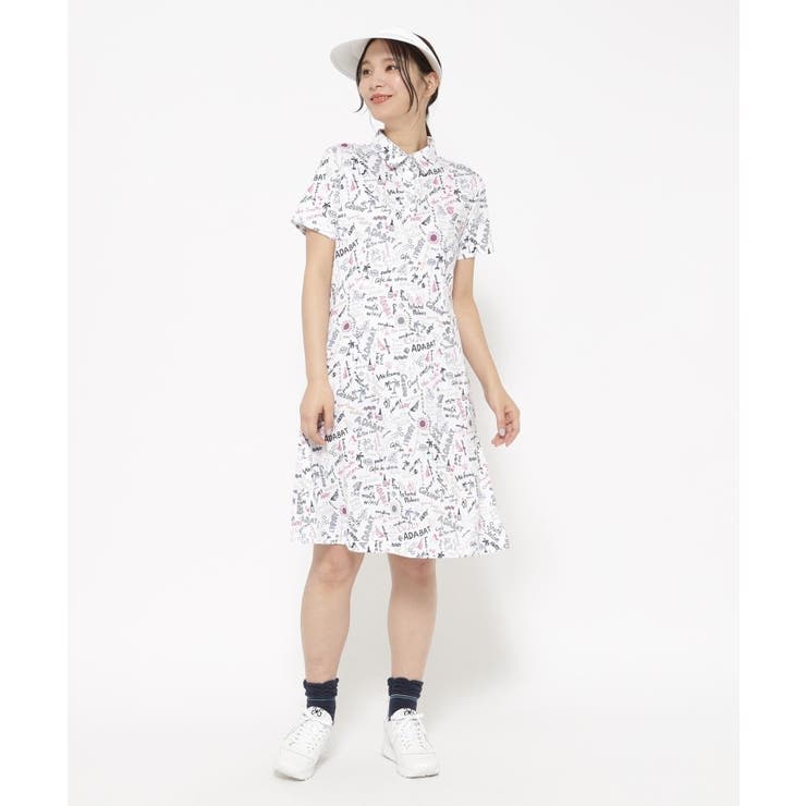 UVカット/吸水速乾 クールコアサマープリントワンピース | adabat | 詳細画像7 
