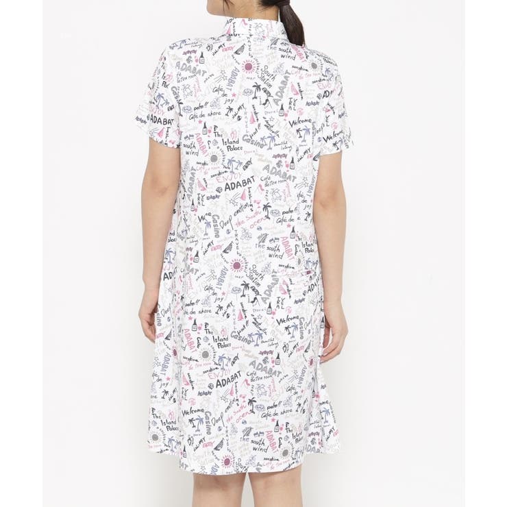 UVカット/吸水速乾 クールコアサマープリントワンピース | adabat | 詳細画像12 