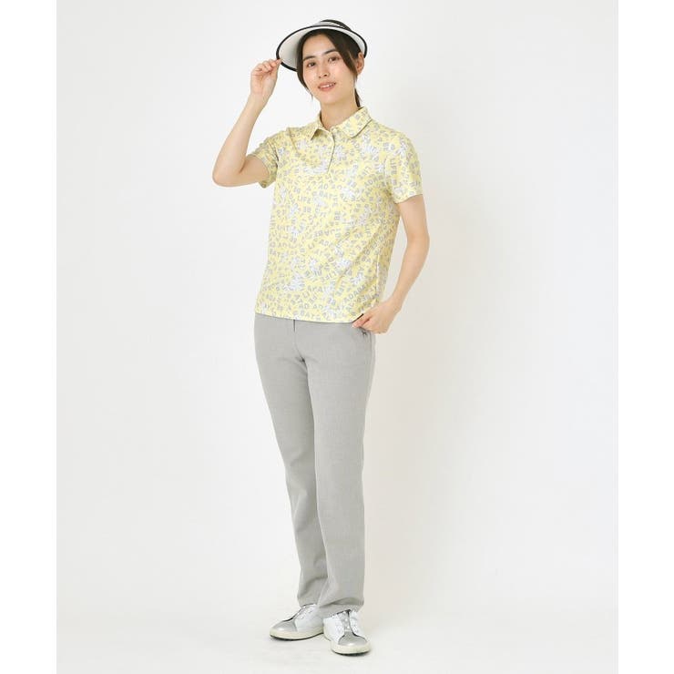 【吸水速乾】リボンロゴプリントポロシャツ | adabat | 詳細画像7 