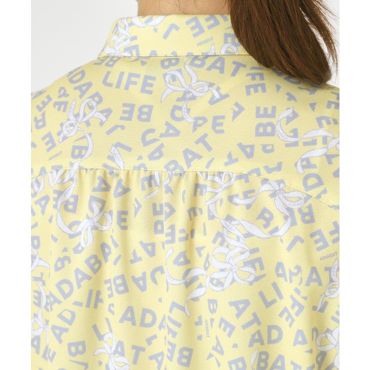 【吸水速乾】リボンロゴプリントポロシャツ | adabat | 詳細画像14 