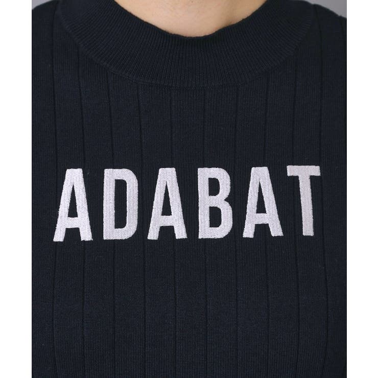 【ADABAT NAVY】フロントロゴワイドリブモックニット | adabat | 詳細画像28 