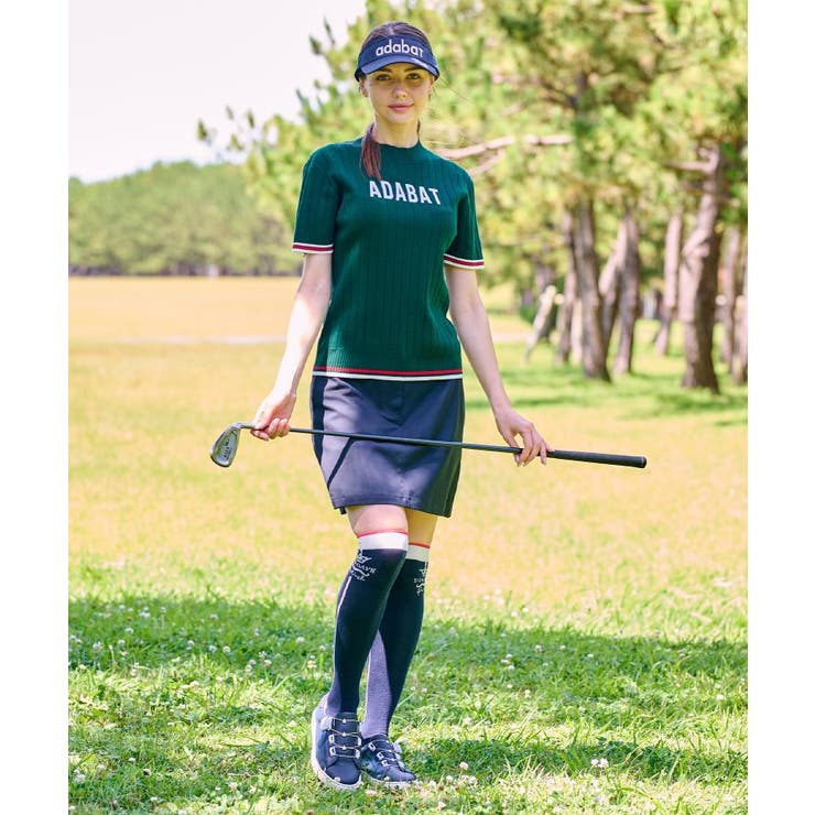 【ADABAT NAVY】フロントロゴワイドリブモックニット | adabat | 詳細画像12 