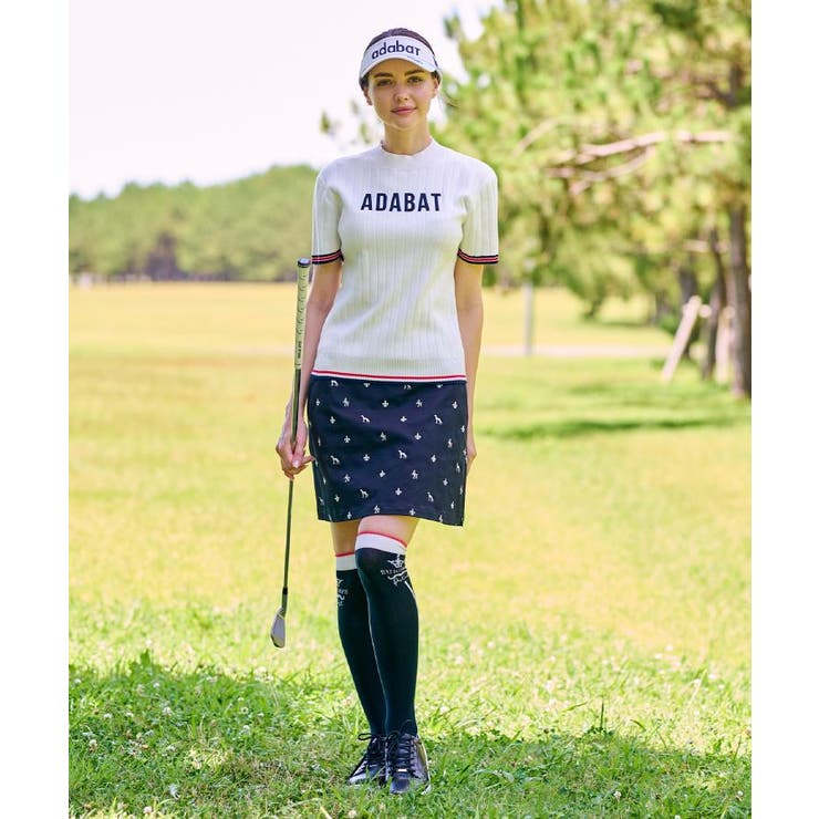 【ADABAT NAVY】フロントロゴワイドリブモックニット | adabat | 詳細画像6 