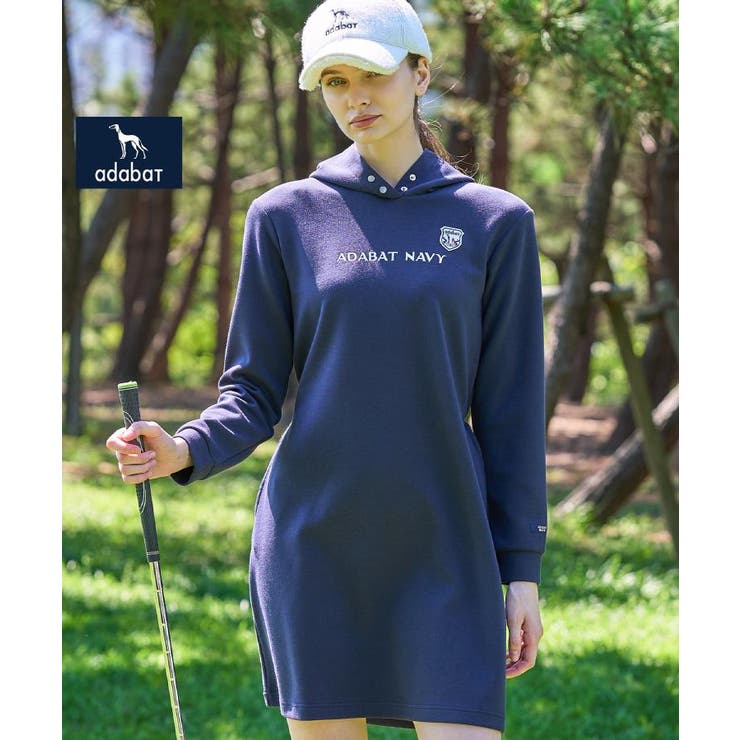 ネイビー(094) | 【ADABAT NAVY】長袖フーディワンピース | adabat