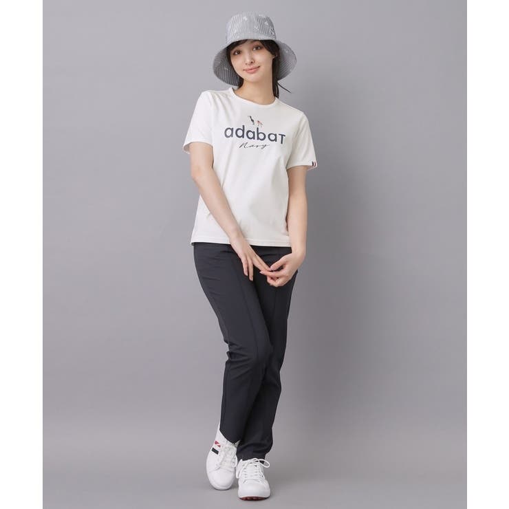【ADABAT NAVY】接触冷感/抗菌防臭/消臭 アイスクリアコットンロゴT | adabat | 詳細画像5 