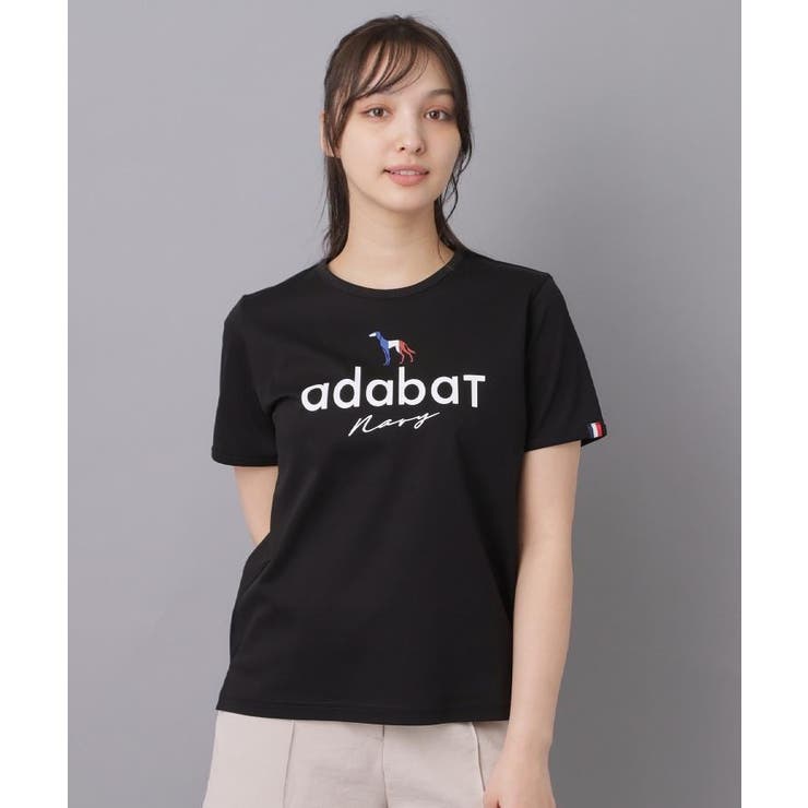 【ADABAT NAVY】接触冷感/抗菌防臭/消臭 アイスクリアコットンロゴT | adabat | 詳細画像8 