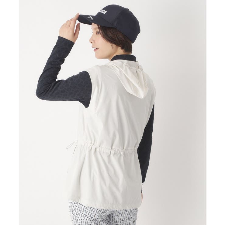 【撥水】ジップフーディーロングベスト | adabat | 詳細画像1 