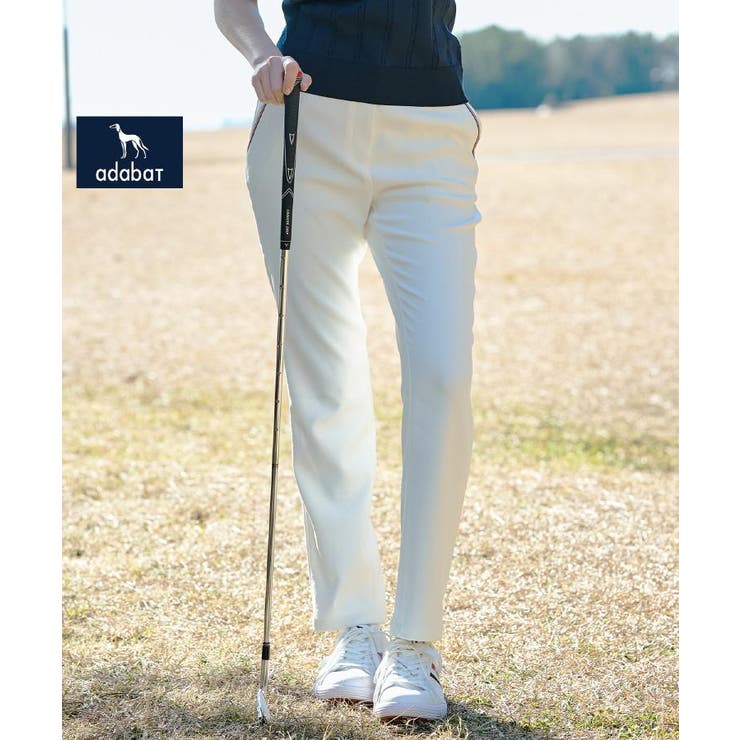 ホワイト(001) | 【ADABAT NAVY】ストレッチツイルストレートパンツ | adabat
