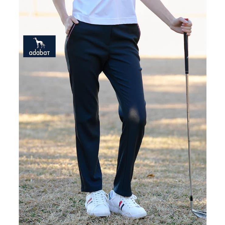 ブラック(019) | 【ADABAT NAVY】ストレッチツイルストレートパンツ | adabat