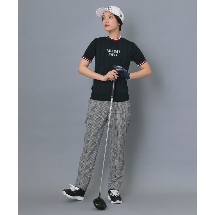 【ADABAT NAVY】クールチェックプリントテーパードパンツ | adabat | 詳細画像3 