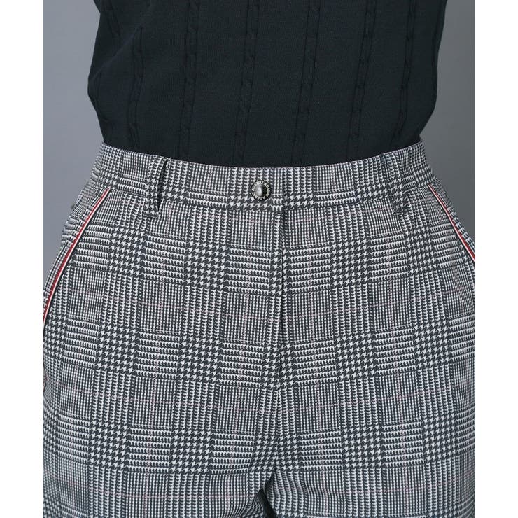 【ADABAT NAVY】クールチェックプリントテーパードパンツ | adabat | 詳細画像9 