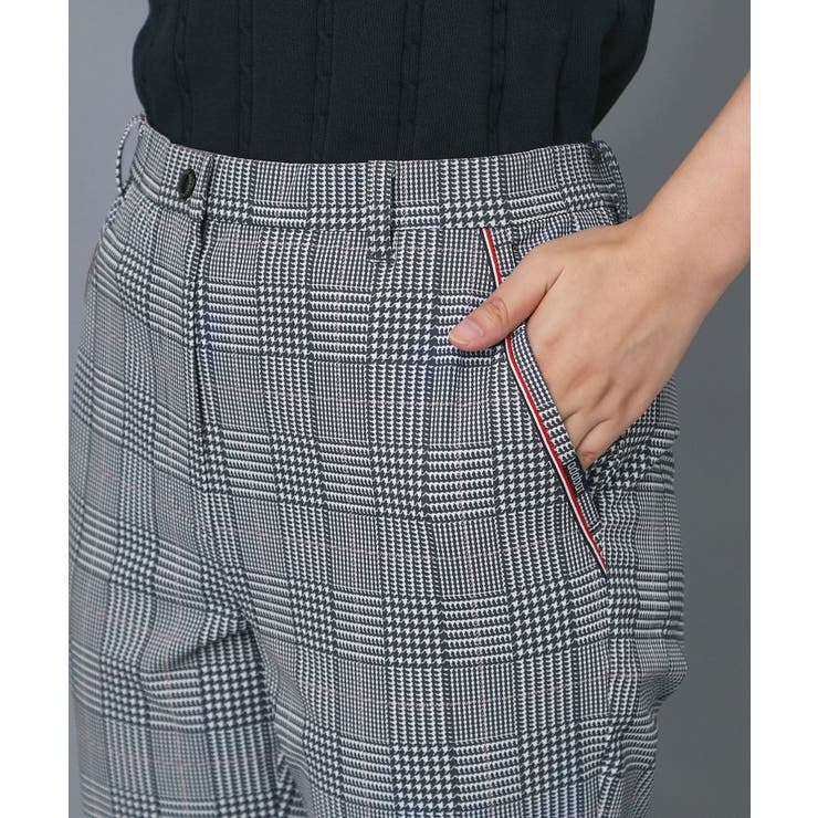 【ADABAT NAVY】クールチェックプリントテーパードパンツ | adabat | 詳細画像12 