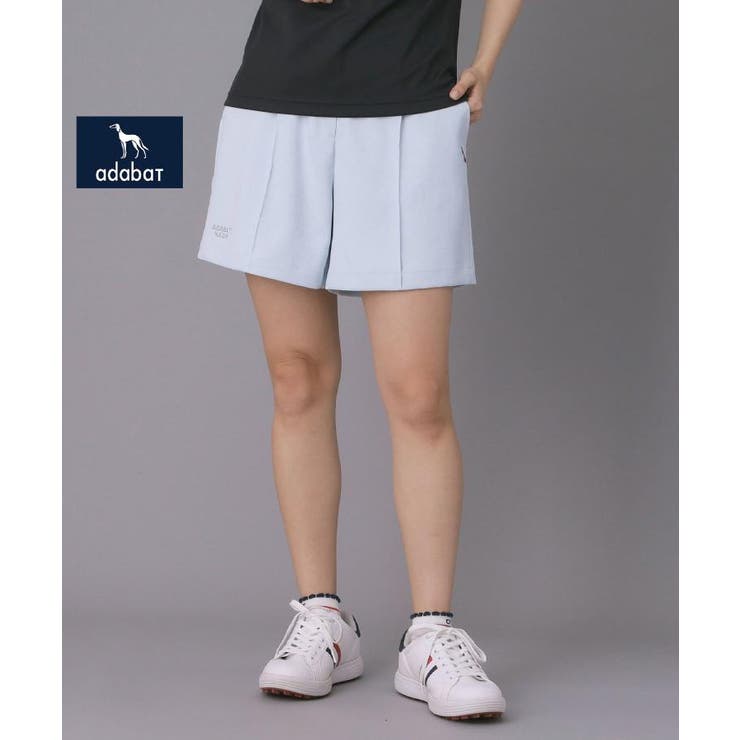 サックスブルー(090) | 【ADABAT NAVY】UVストレッチツイルキュロット | adabat