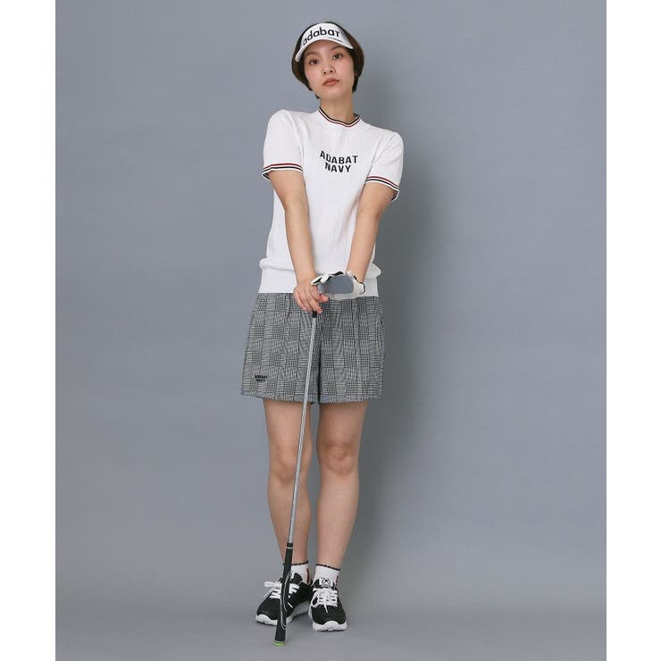 【ADABAT NAVY】クールチェックプリントキュロット | adabat | 詳細画像3 