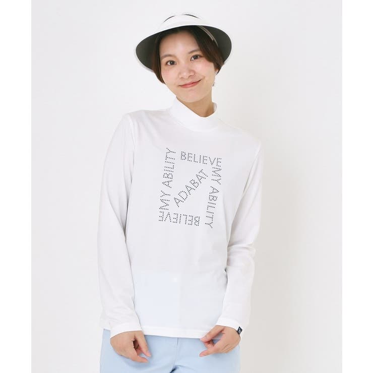 ドットロゴプリントモックネックプルオーバー | adabat | 詳細画像1 