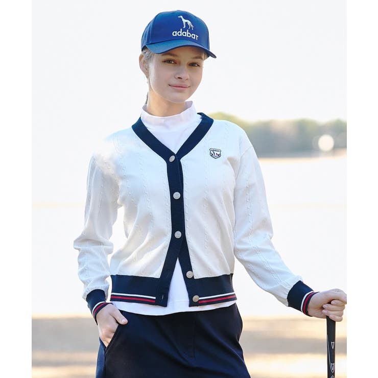 【ADABAT NAVY】ケーブルニットUVカーディガン | adabat | 詳細画像2 