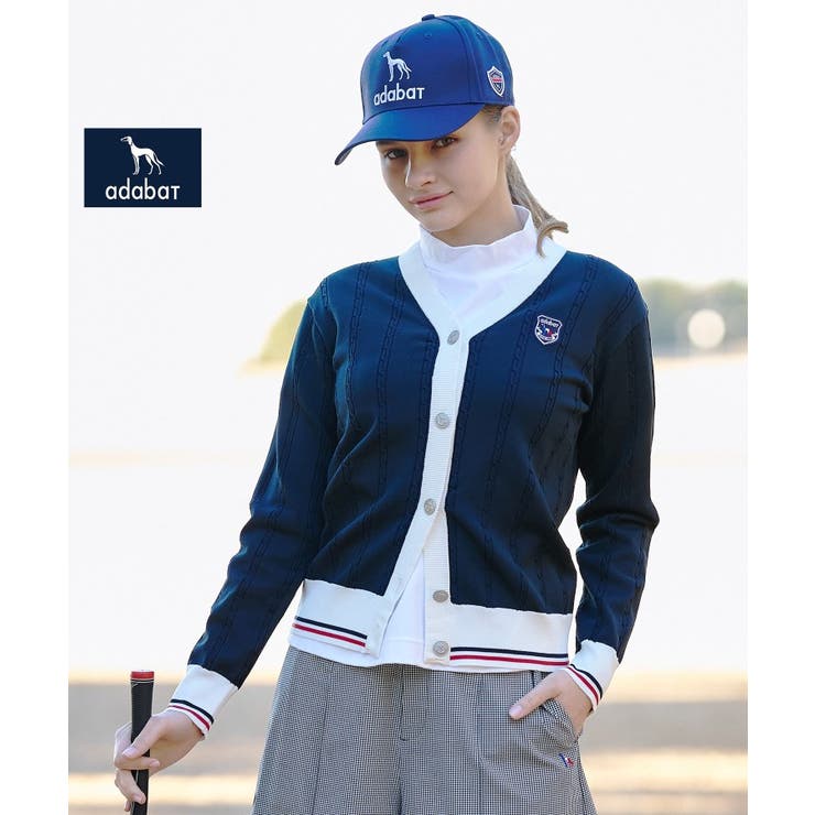 ネイビー(094) | 【ADABAT NAVY】ケーブルニットUVカーディガン | adabat