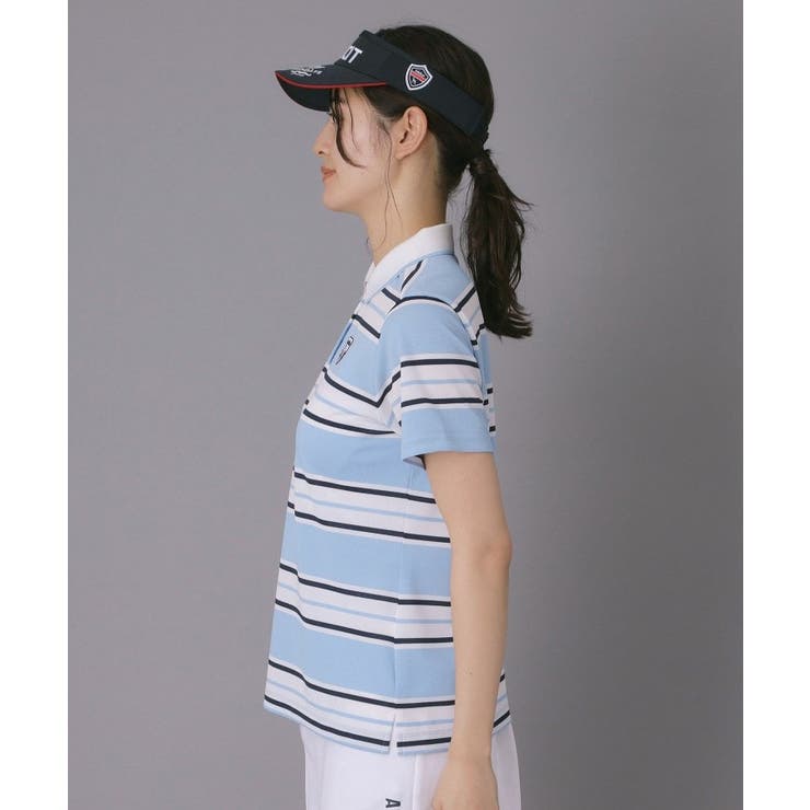 【ADABAT NAVY】ランダムボーダー半袖ポロシャツ | adabat | 詳細画像10 