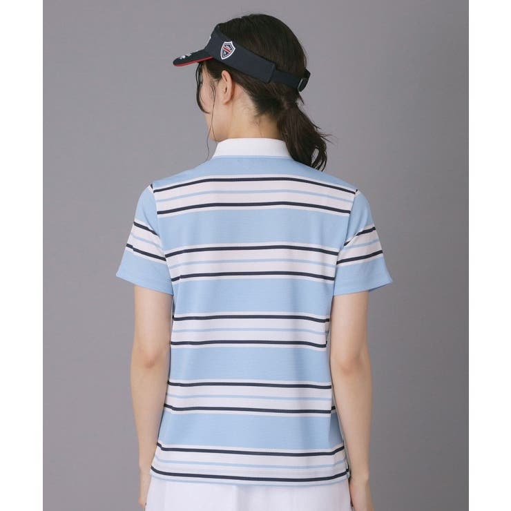 【ADABAT NAVY】ランダムボーダー半袖ポロシャツ | adabat | 詳細画像11 