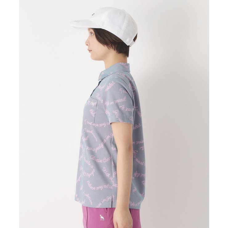 シャンブレープリント半袖ポロシャツ | adabat | 詳細画像10 