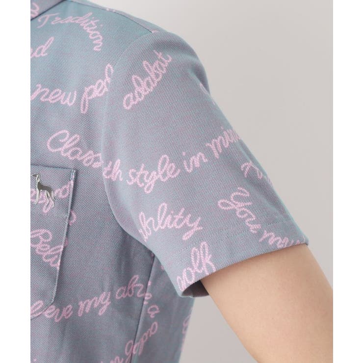 シャンブレープリント半袖ポロシャツ | adabat | 詳細画像13 