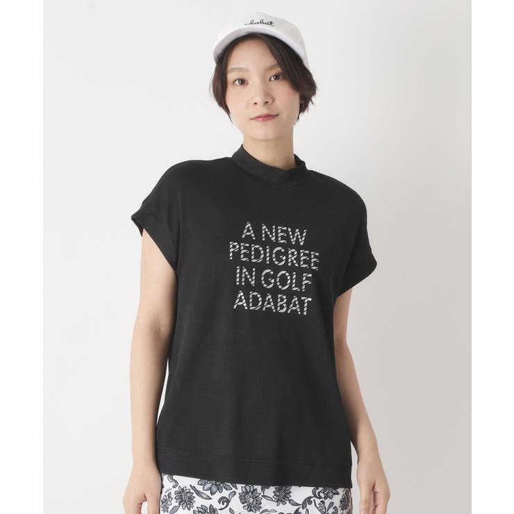 ブラック(019) | 【吸水速乾】UVメッセージロゴモックT | adabat