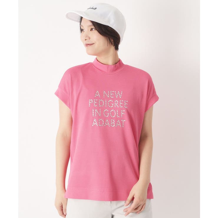 ピンク(071) | 【吸水速乾】UVメッセージロゴモックT | adabat