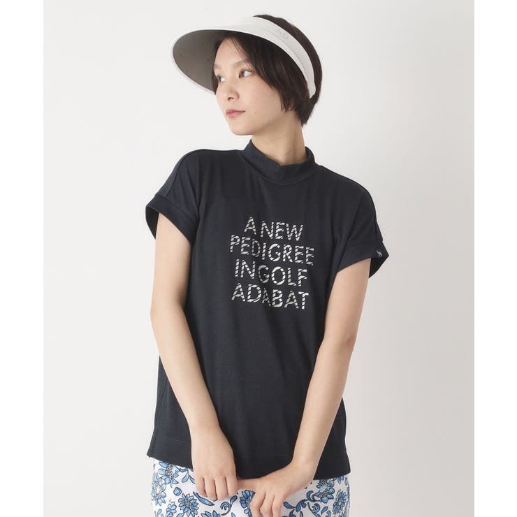 ネイビー(094) | 【吸水速乾】UVメッセージロゴモックT | adabat