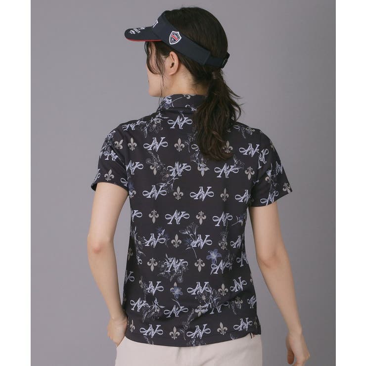 【ADABAT NAVY】ロゴモノグラムプリント半袖ポロシャツ | adabat | 詳細画像7 