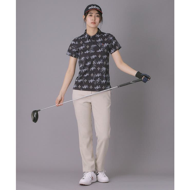 【ADABAT NAVY】ロゴモノグラムプリント半袖ポロシャツ | adabat | 詳細画像9 