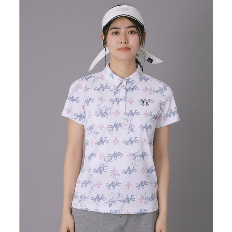 【ADABAT NAVY】ロゴモノグラムプリント半袖ポロシャツ | adabat | 詳細画像11 