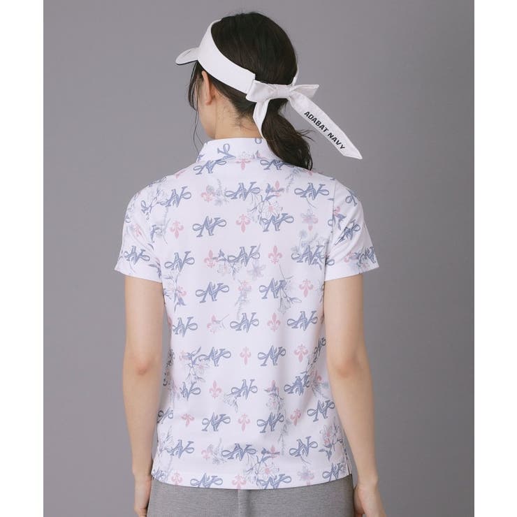 【ADABAT NAVY】ロゴモノグラムプリント半袖ポロシャツ | adabat | 詳細画像13 