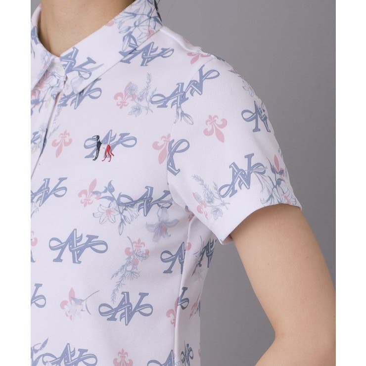 【ADABAT NAVY】ロゴモノグラムプリント半袖ポロシャツ | adabat | 詳細画像15 