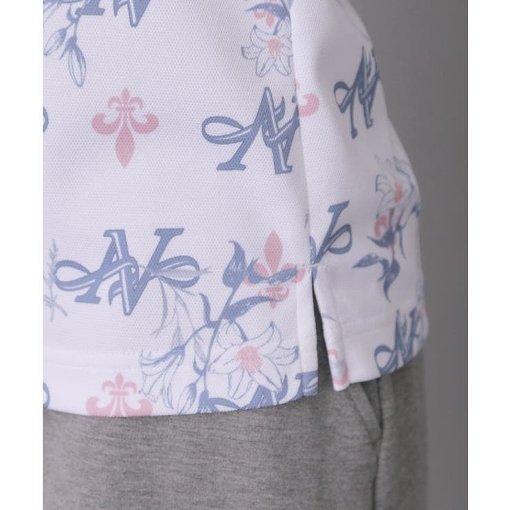 【ADABAT NAVY】ロゴモノグラムプリント半袖ポロシャツ | adabat | 詳細画像16 