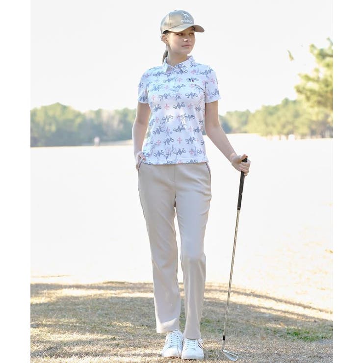 【ADABAT NAVY】ロゴモノグラムプリント半袖ポロシャツ | adabat | 詳細画像1 