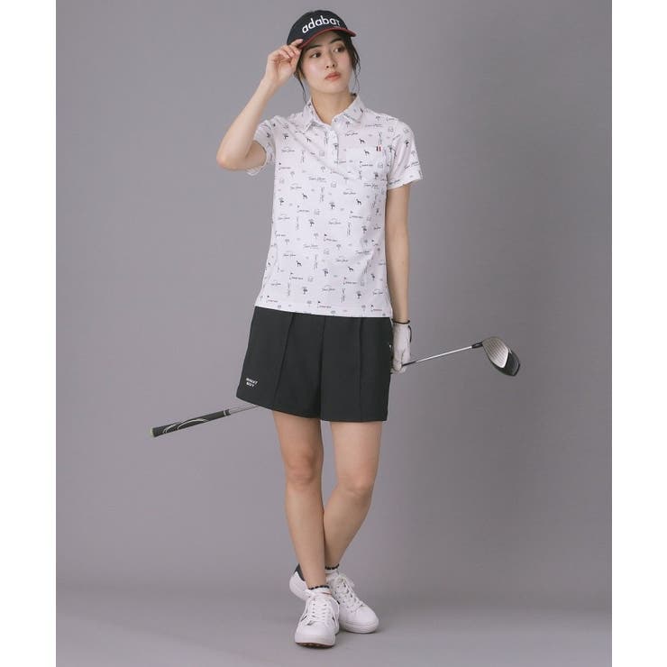 【ADABAT NAVY】ロゴサマープリント半袖ポロシャツ | adabat | 詳細画像4 