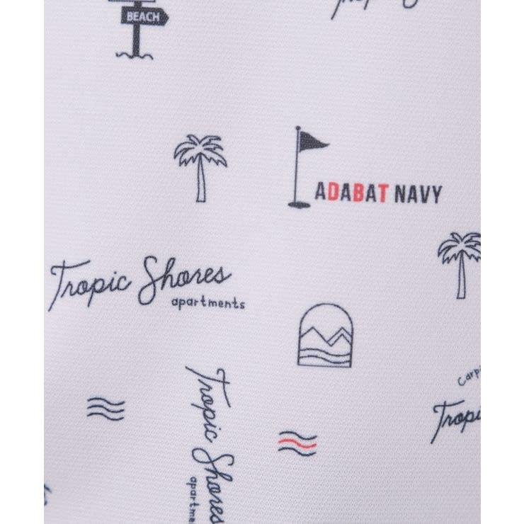 【ADABAT NAVY】ロゴサマープリント半袖ポロシャツ | adabat | 詳細画像5 