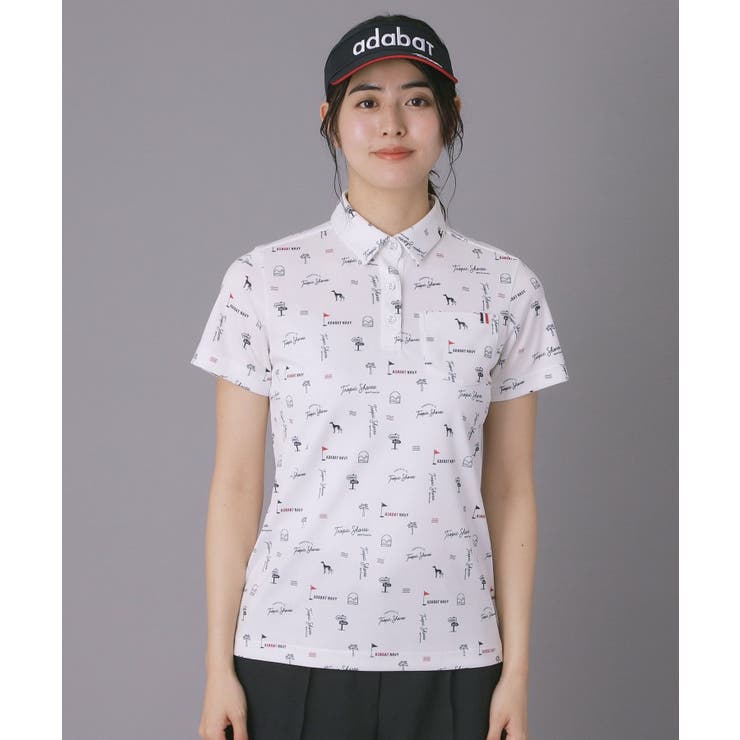 【ADABAT NAVY】ロゴサマープリント半袖ポロシャツ | adabat | 詳細画像16 