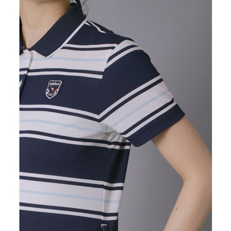 【ADABAT NAVY】UVカット ランダムボーダーポロえりワンピース | adabat | 詳細画像11 