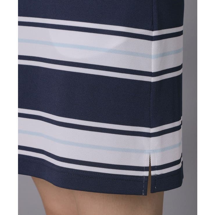 【ADABAT NAVY】UVカット ランダムボーダーポロえりワンピース | adabat | 詳細画像14 
