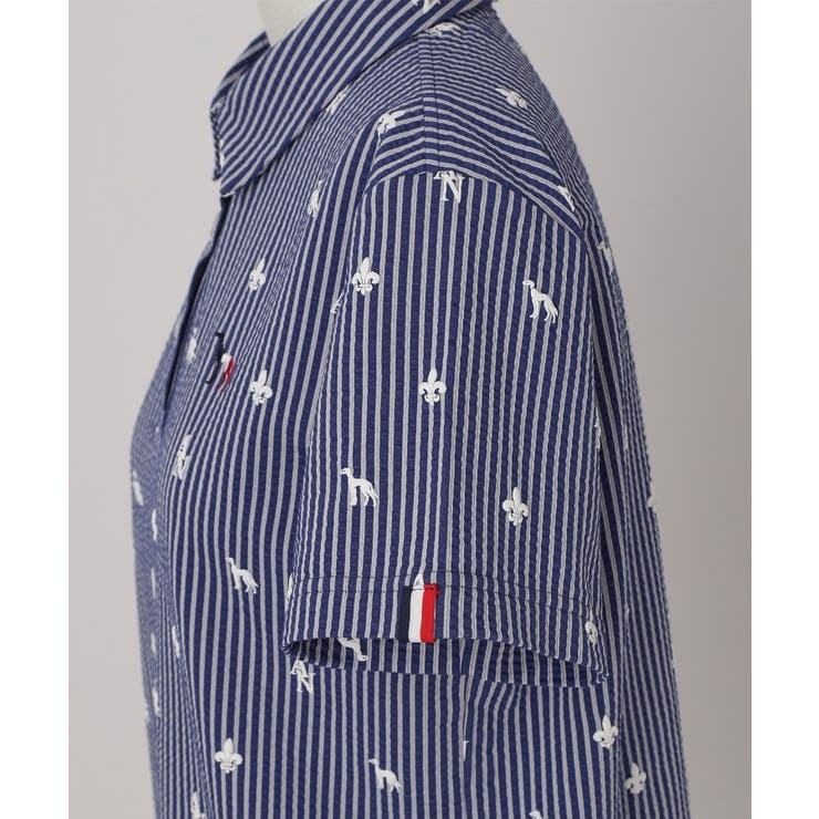 【ADABAT NAVY】モノグラムサッカー半袖ポロシャツ | adabat | 詳細画像13 