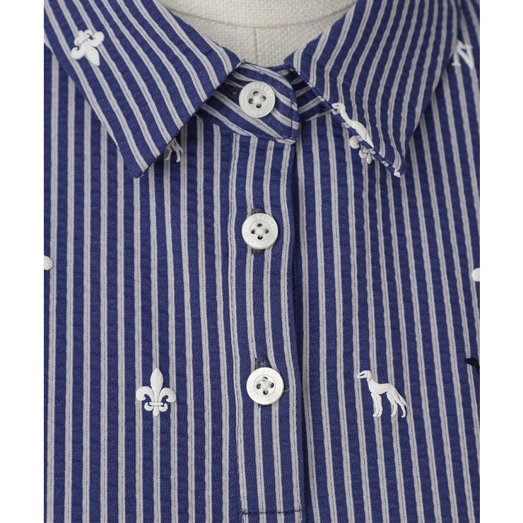 【ADABAT NAVY】モノグラムサッカー半袖ポロシャツ | adabat | 詳細画像16 