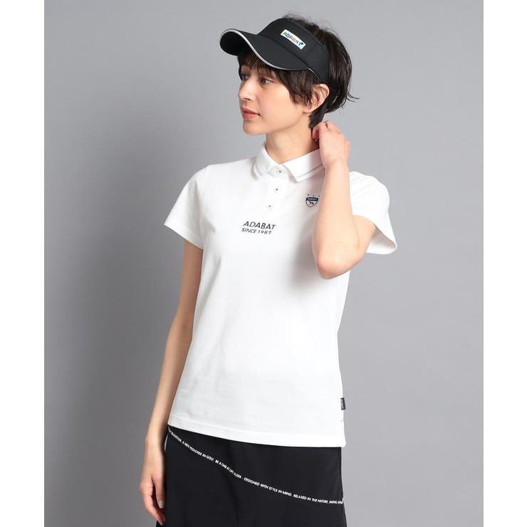 ホワイト(001)】ロゴデザイン 半袖ポロシャツ[品番：WRDW0166762 ...