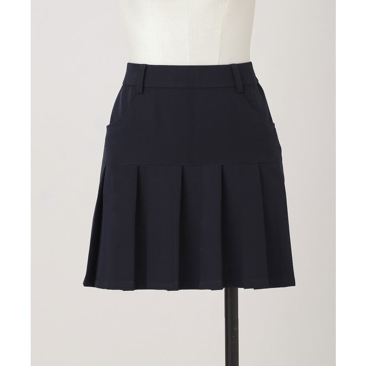 ネイビー(094) | 【ADABAT NAVY】ダブルクロスプリーツスカート | adabat